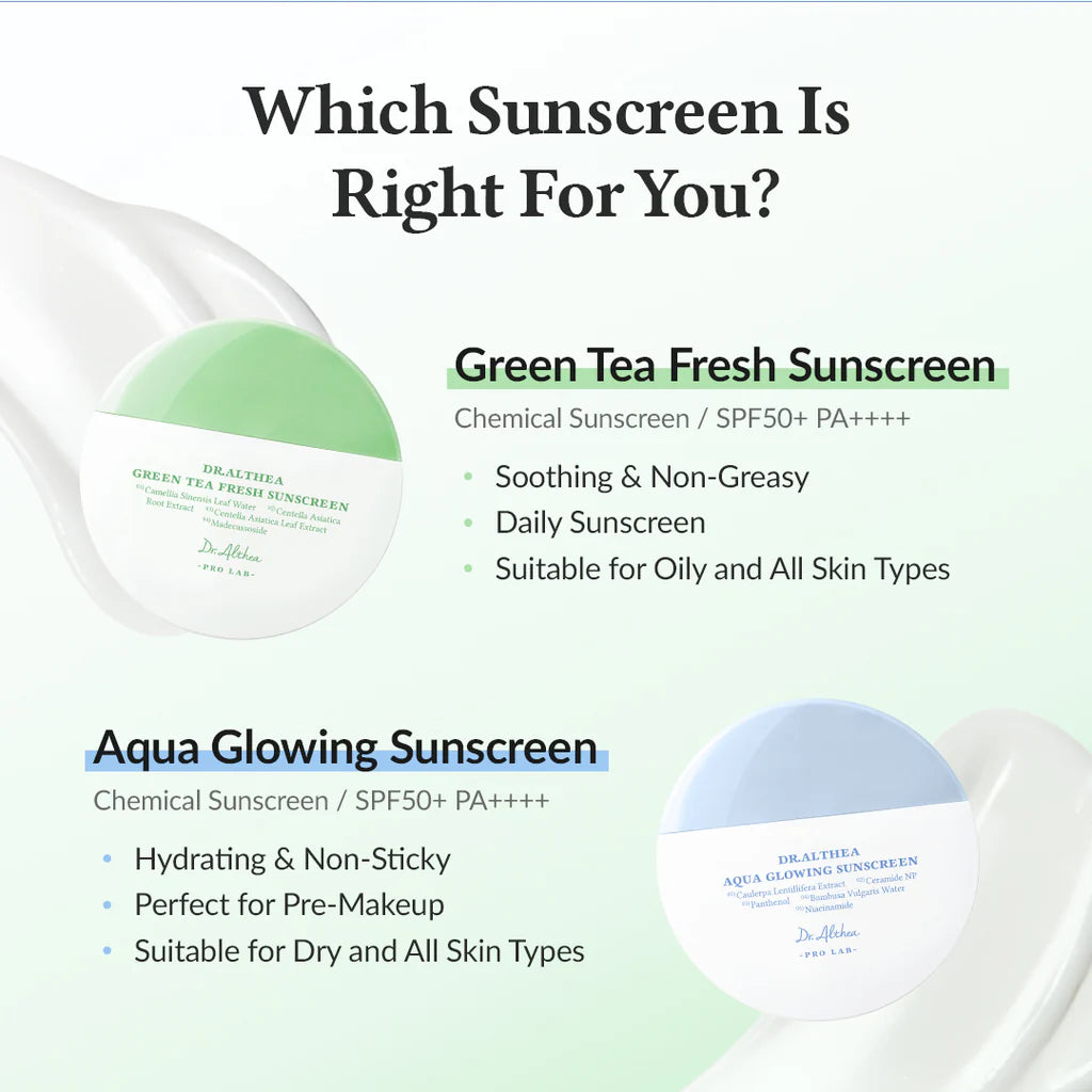 Dr. Althea žaliosios arbatos gaivus apsauginis kremas SPF50+ PA++++