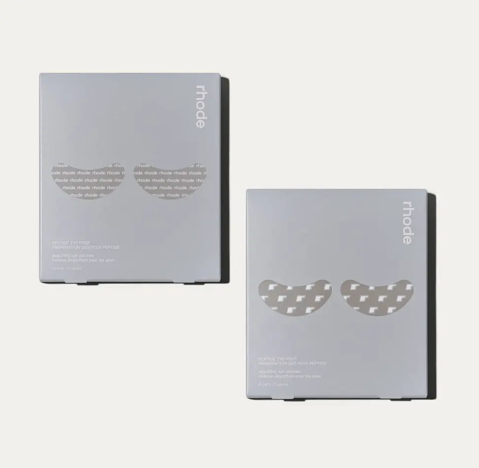 Peptide Eye Prep Set hydrogel eye patches bundle by Rhode - multi-pack cooling patches with peptides for refreshed bright eyes