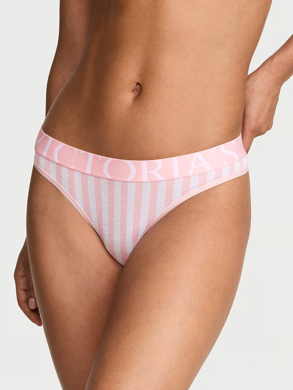 Victoria's Secret Exploded Logo Cotton Thong