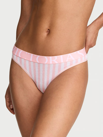 Victoria's Secret Exploded Logo Cotton Thong