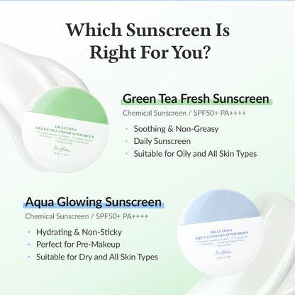 Dr. Althea žaliosios arbatos gaivus apsauginis kremas SPF50+ PA++++