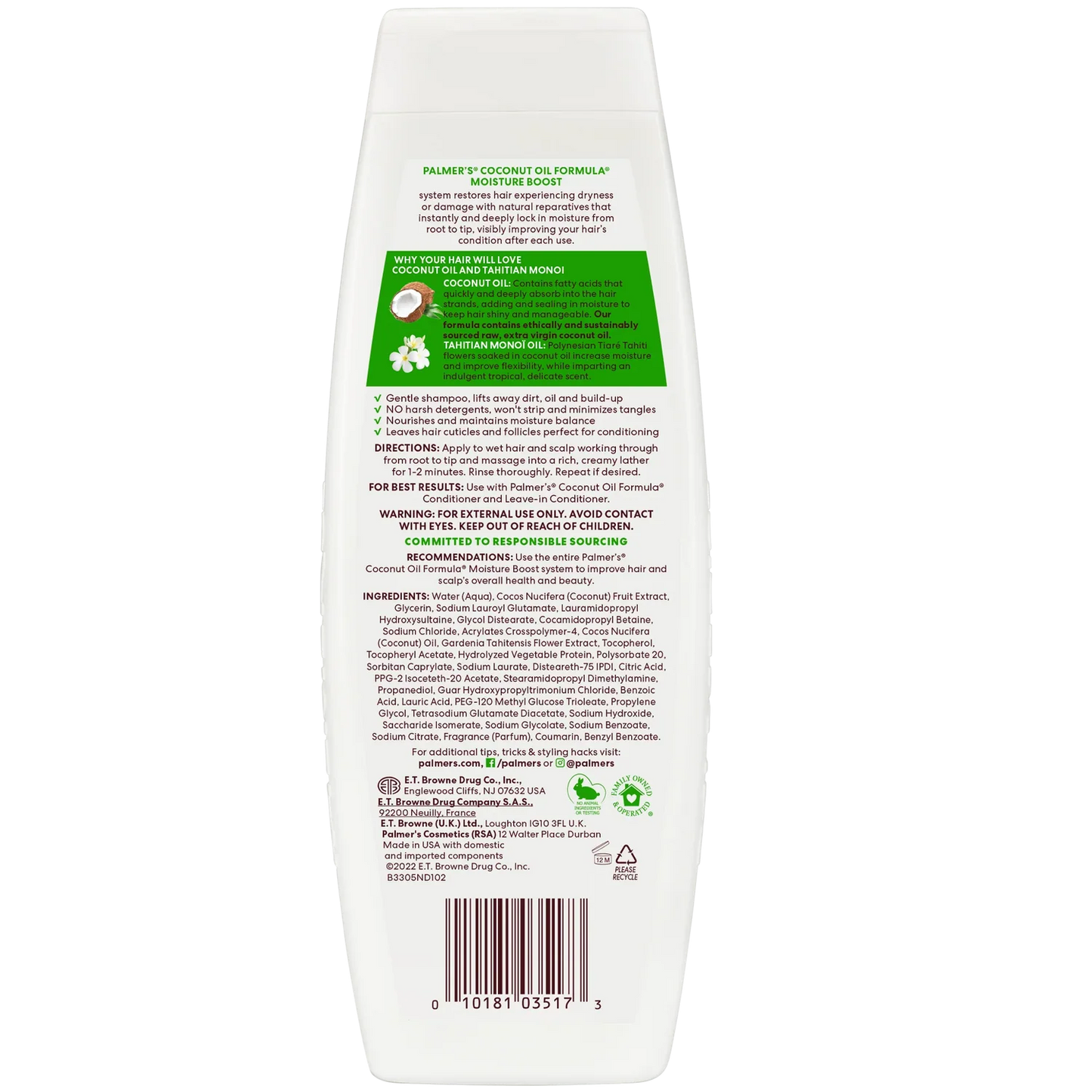 Шампунь Palmer's Coconut Oil для увлажнения