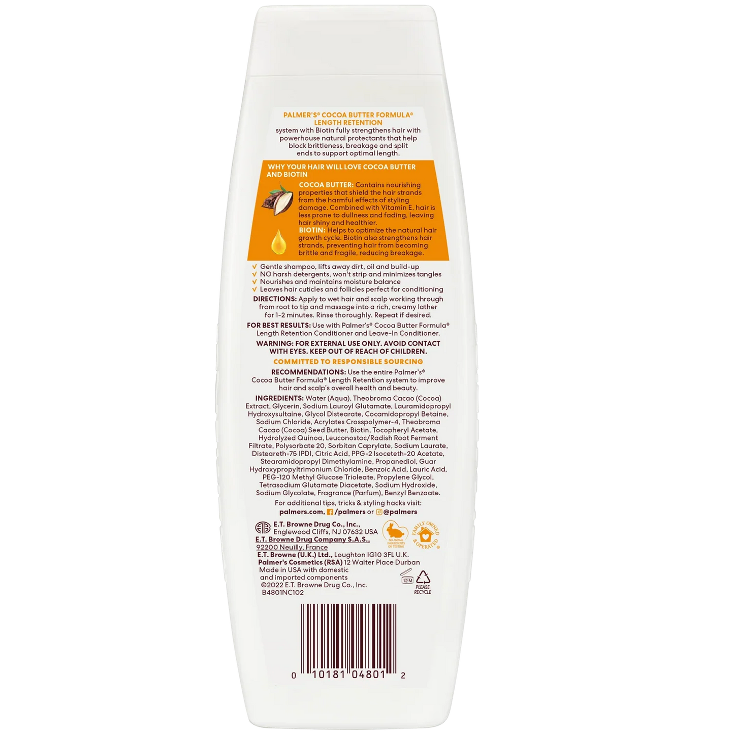 Шампунь Palmer's Cocoa Butter Formula для сохранения длины