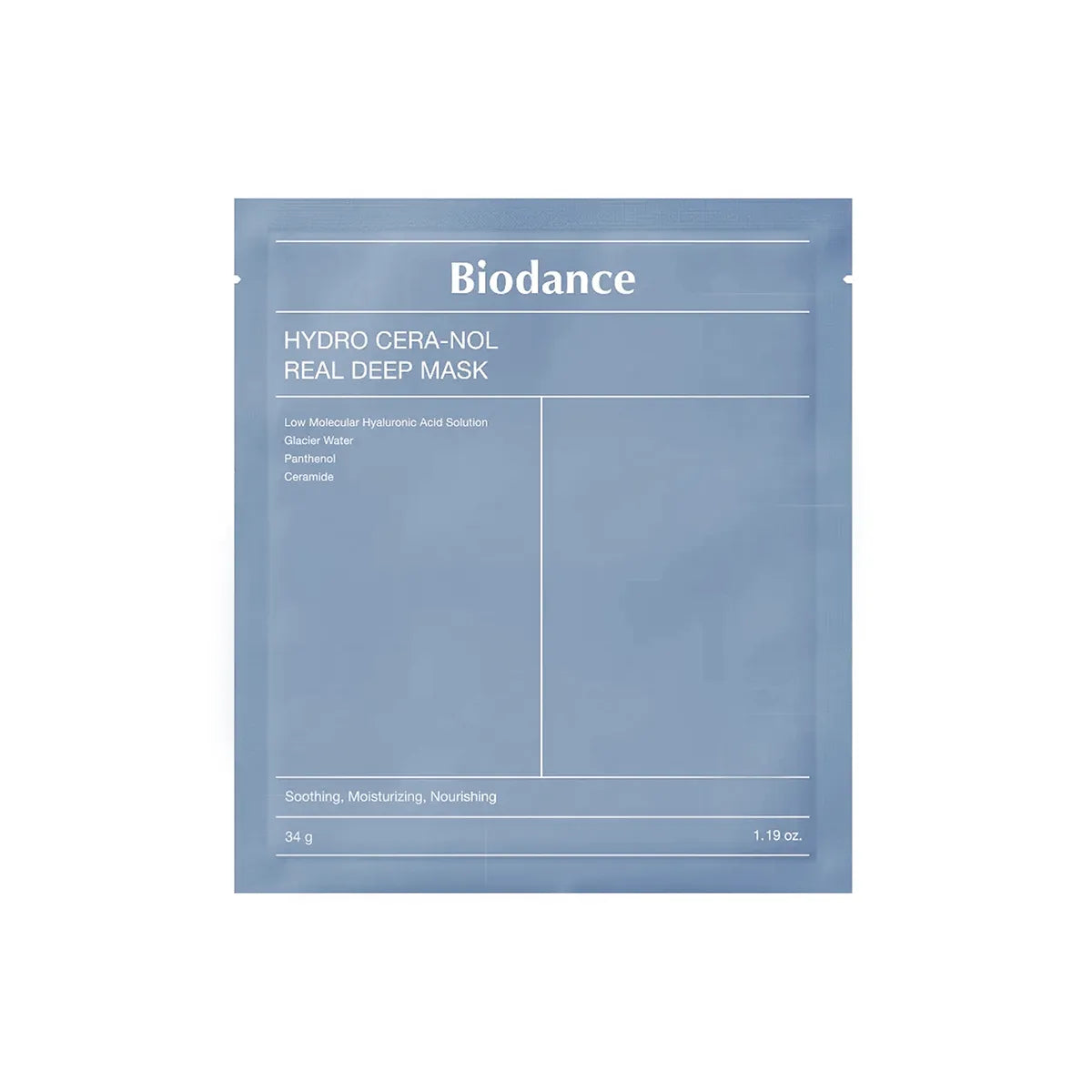 Biodance Hydro Cera-nol Real Deep Mask intensīvi mitrinoša hidrogēla sejas maska