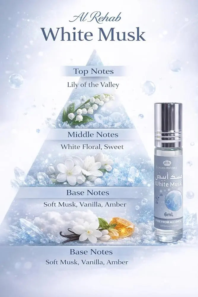 White Musk parfimēta koncentrēta eļļa – Al Rehab