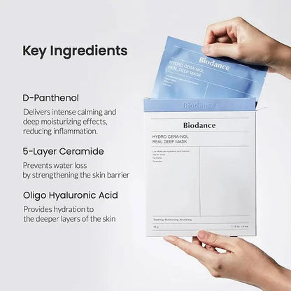 Biodance Hydro Cera-nol Real Deep Mask intensīvi mitrinoša hidrogēla sejas maska