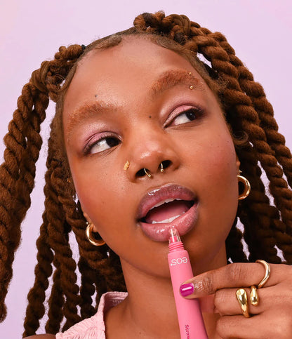 eos Dewy Lip Shine Strawberry Milk