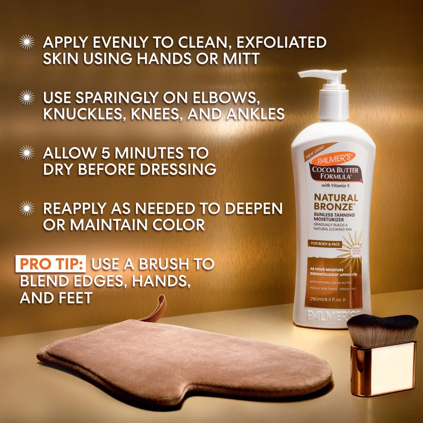 Palmer's Natural Bronze Sunless Tanning Moisturizer paštonējošs losjons