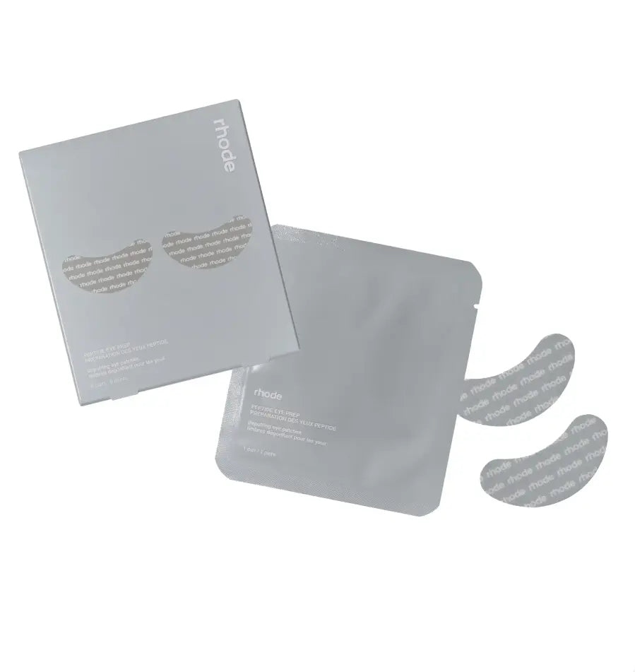Peptide Eye Prep hydrogel eye patches by Rhode - cooling under-eye patches with peptides to reduce puffiness and brighten eye area