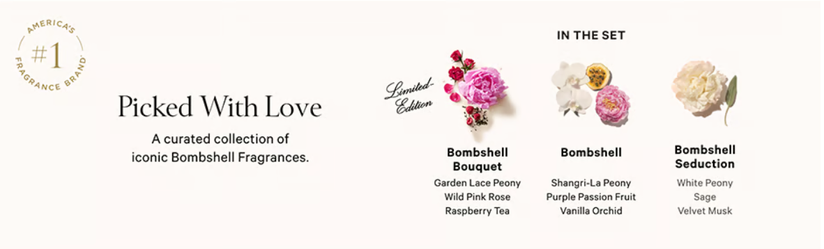 Подарочный набор Victoria’s Secret 3-Piece Bombshell Mini Eau de Parfum