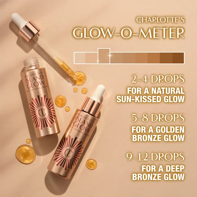 SKIN ISLAND GLOW paštonējošie pilieni ( 2 toņi )