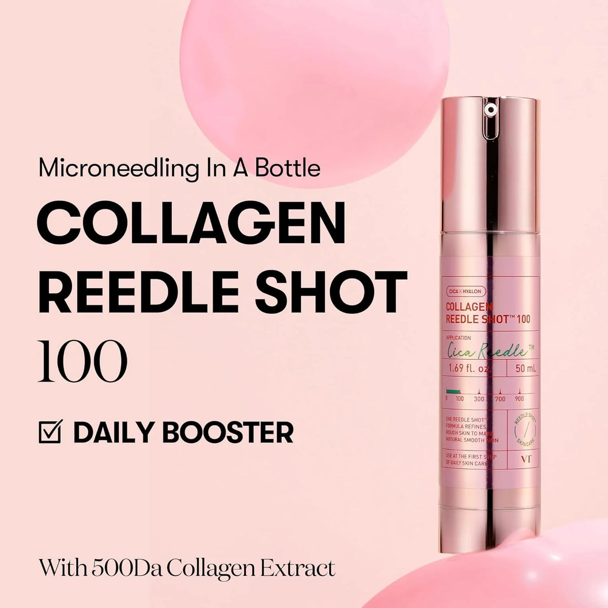 Reedle Shot 100 face serum with microneedles