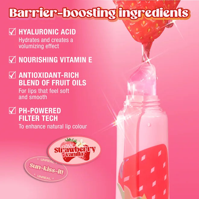 Lūpu nektārs zemeņu