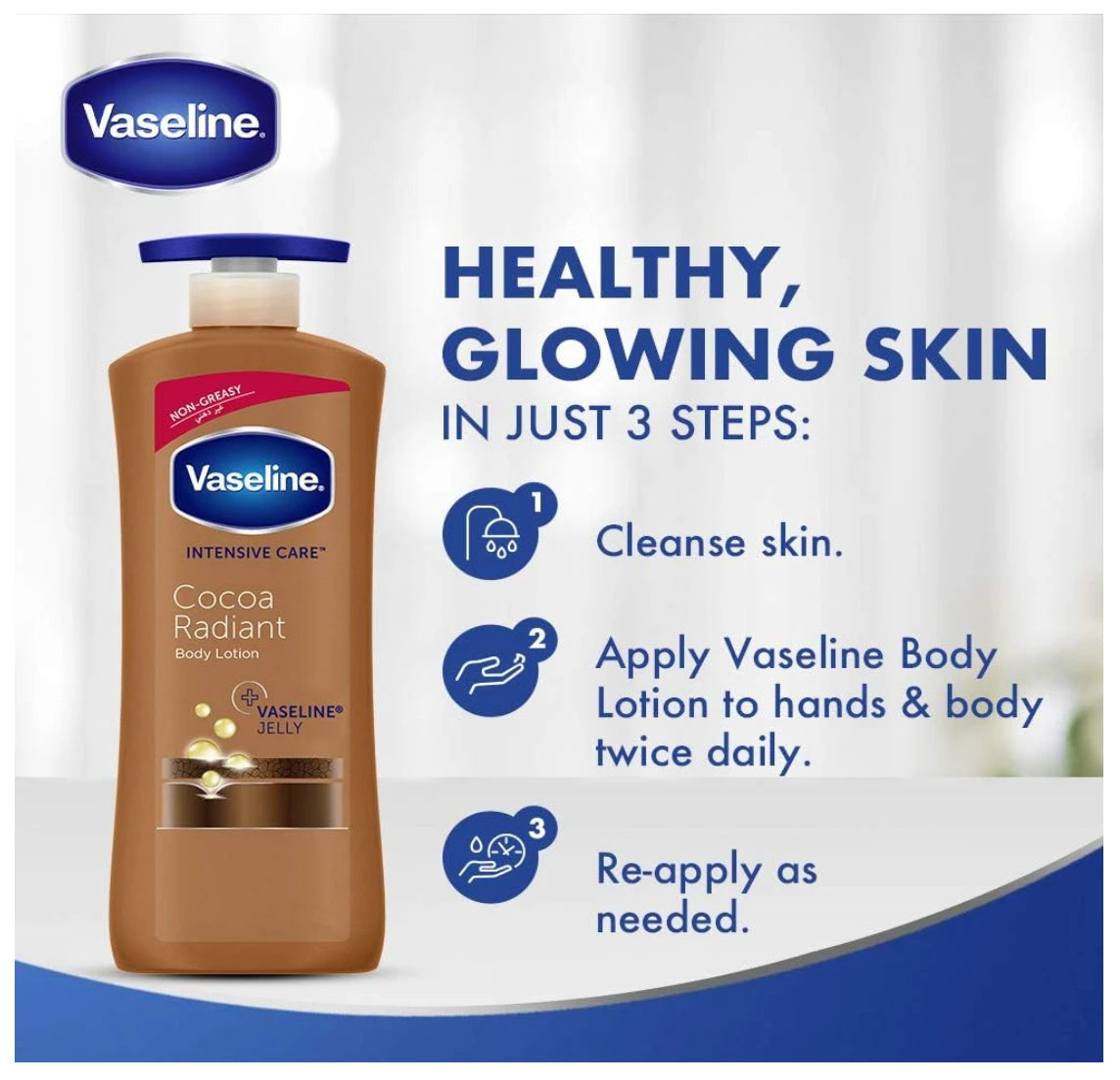 Лосьон для тела Vaseline Cocoa Radiant 600 мл с дозатором