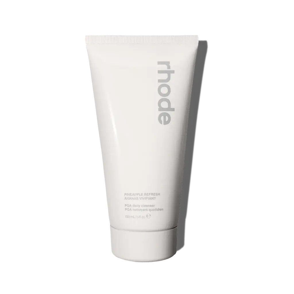 Pineapple Refresh PGA gentle daily facial cleanser by Rhode - balm-foam texture with pineapple extract for deep cleansing without drying sensitive skin