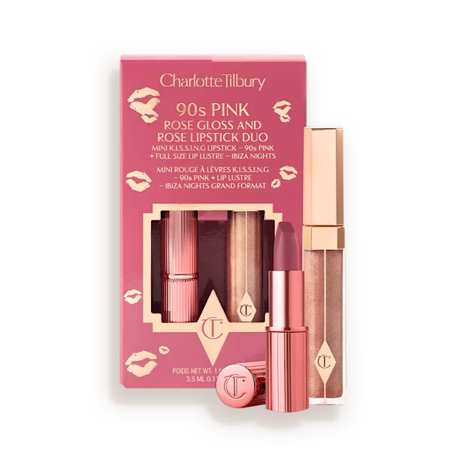 90's PINK lūpu krāsas & spīduma DUO