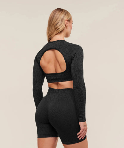 Adapt Animal crop - tops ar garām piedurknēm – gymshark