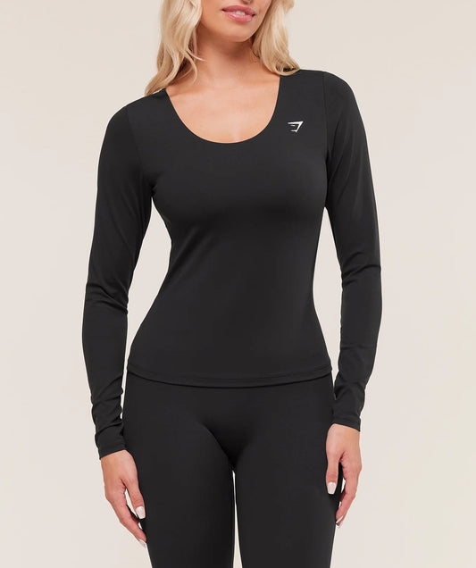 Twist Back tops ar garām piedurknēm