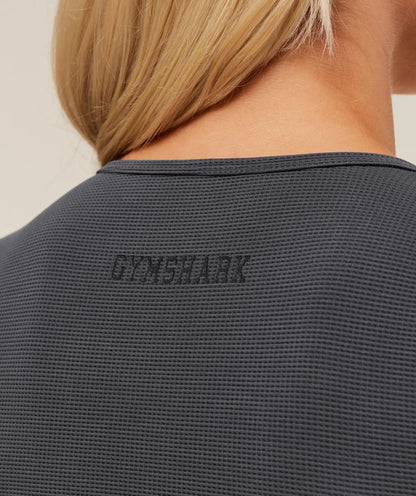 Waffle tops ar garām piedurknēm – gymshark