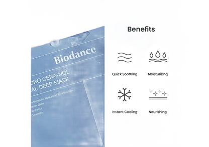 Biodance Hydro Cera-nol Real Deep Mask intensīvi mitrinoša hidrogēla sejas maska
