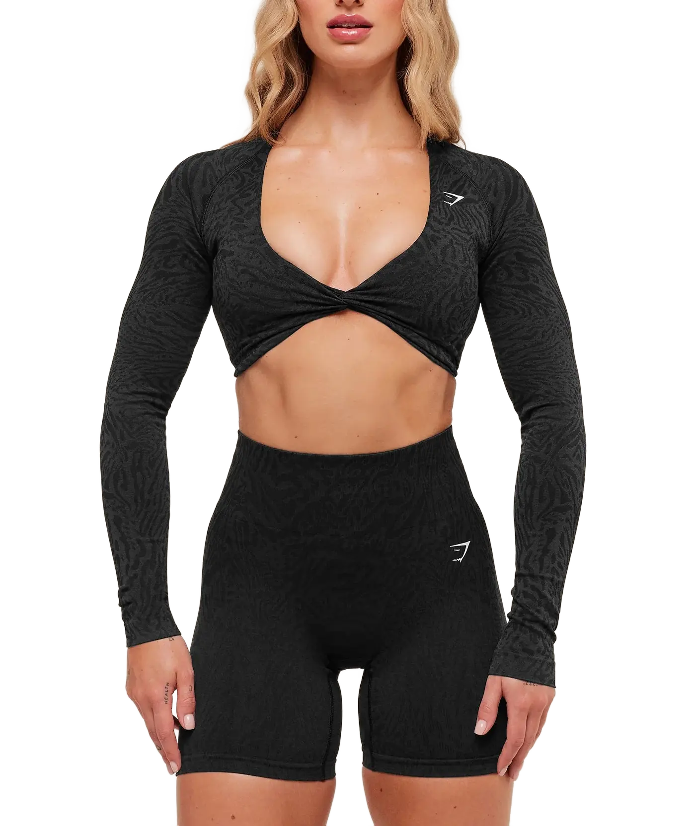 Adapt Animal crop - tops ar garām piedurknēm – gymshark
