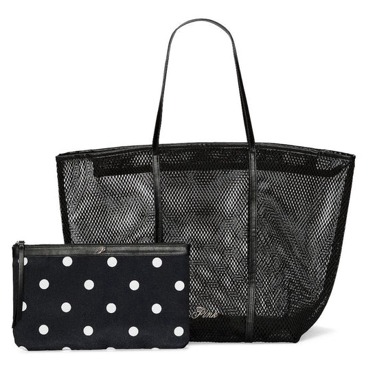 Victoria's Secret PINK Mesh Tote and Pouch Beach Set